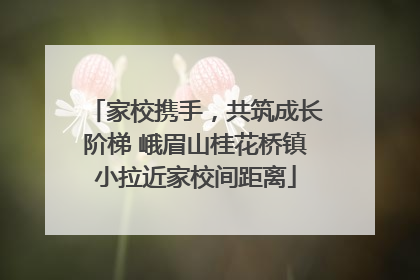 家校携手，共筑成长阶梯 峨眉山桂花桥镇小拉近家校间距离